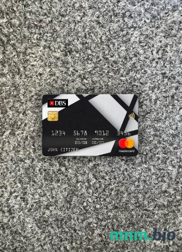 Singapore DBS bank wygląd zdjęcia mastercard skan PSD + zdjęcie